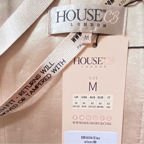 House of CB Elsa silver sparkly corset top - Picture 6 of 7